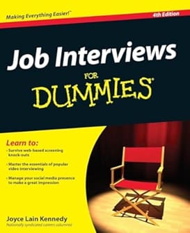 Job Interview for Dummies Book